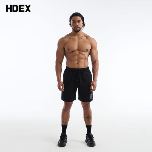 HDEX纯棉运动短裤男宽松健身五分裤夏季薄款户外跑步休闲裤子