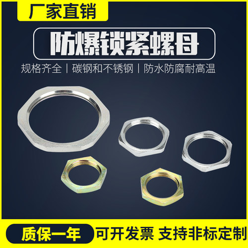 防爆锁紧螺母G1/23/4G1G1.2G1.5G2碳钢304不锈钢新品非标定做