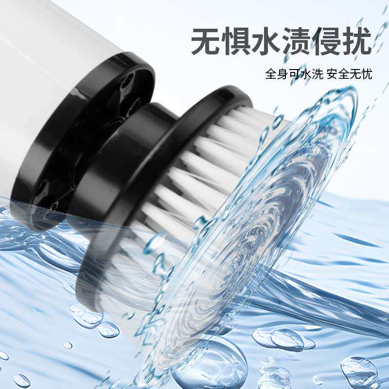 跨境八合一电动清洁刷长柄可伸缩液晶数显厨房浴室清洁刷电动拖把
