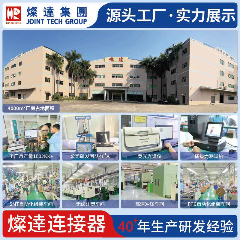 灿达HR软排线连接器1.0mm间距办公设备汽车座舱连接器F1004