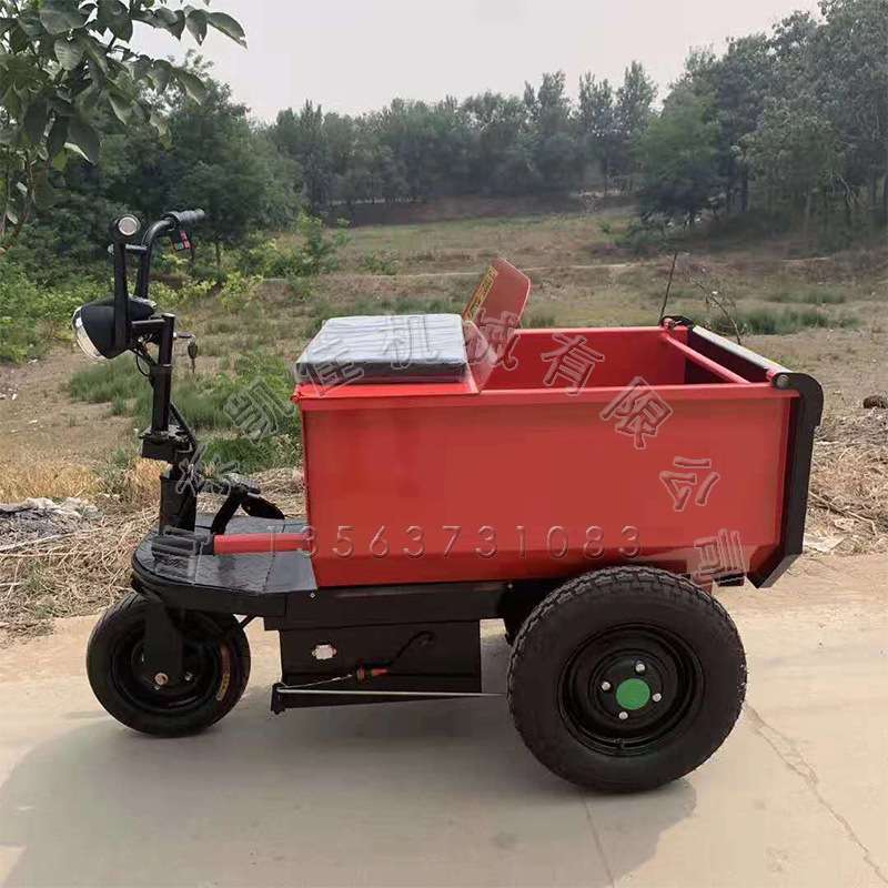 三轮电动小骑兵 工地沙土运输电三轮 手掀自卸翻斗 爬坡能力强