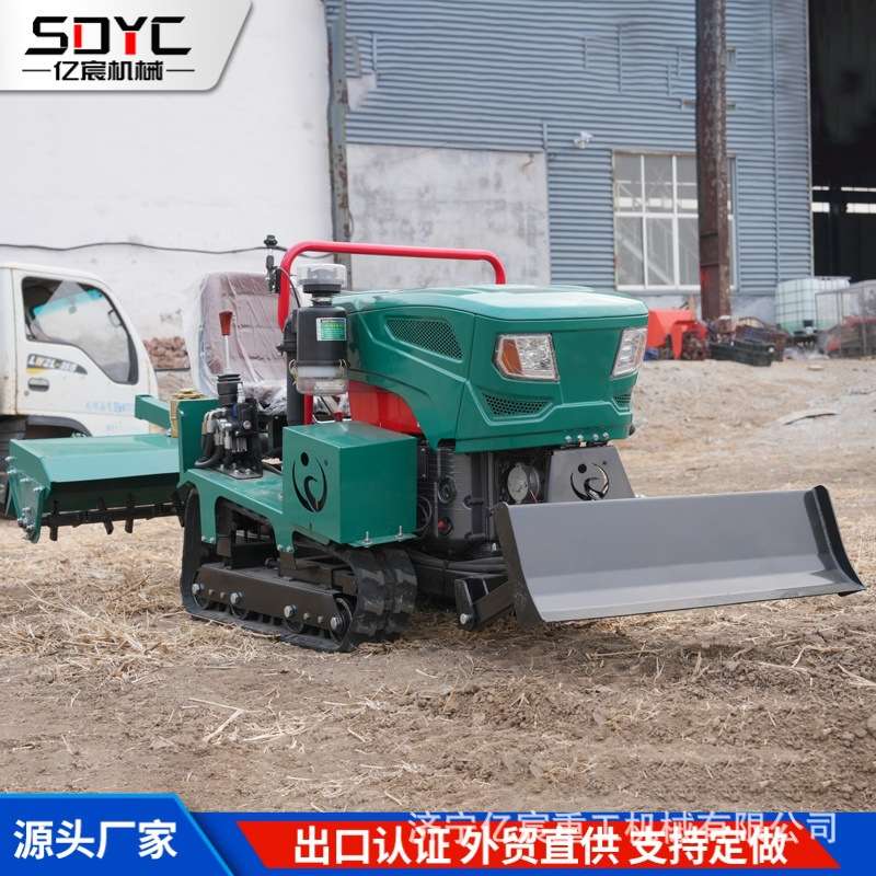 小型水旱两用履带农用犁地旋耕机步进式柴油发动机旋耕机