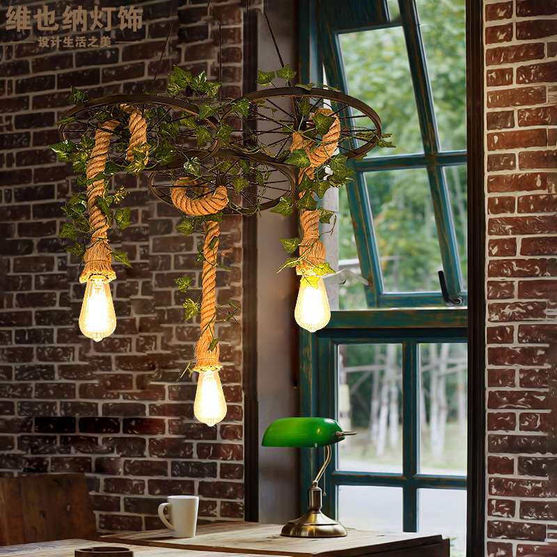 工业风植物吊灯音乐餐厅繁花酒吧清吧烧烤吧台火锅店绿植装饰灯具