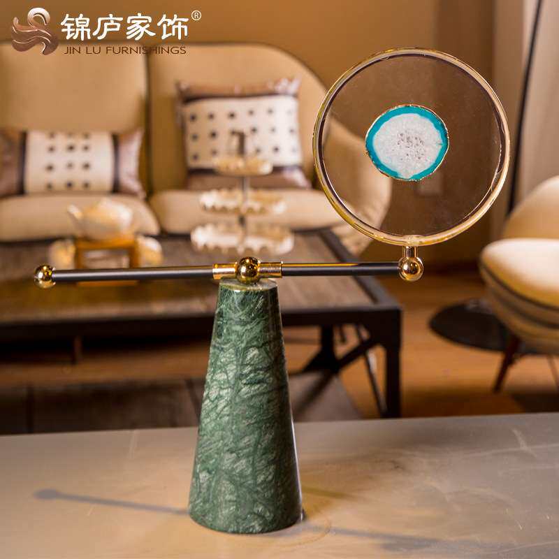 新中式创意酒柜书房桌面样板间家居软装饰品摆件工艺品艺术摆设