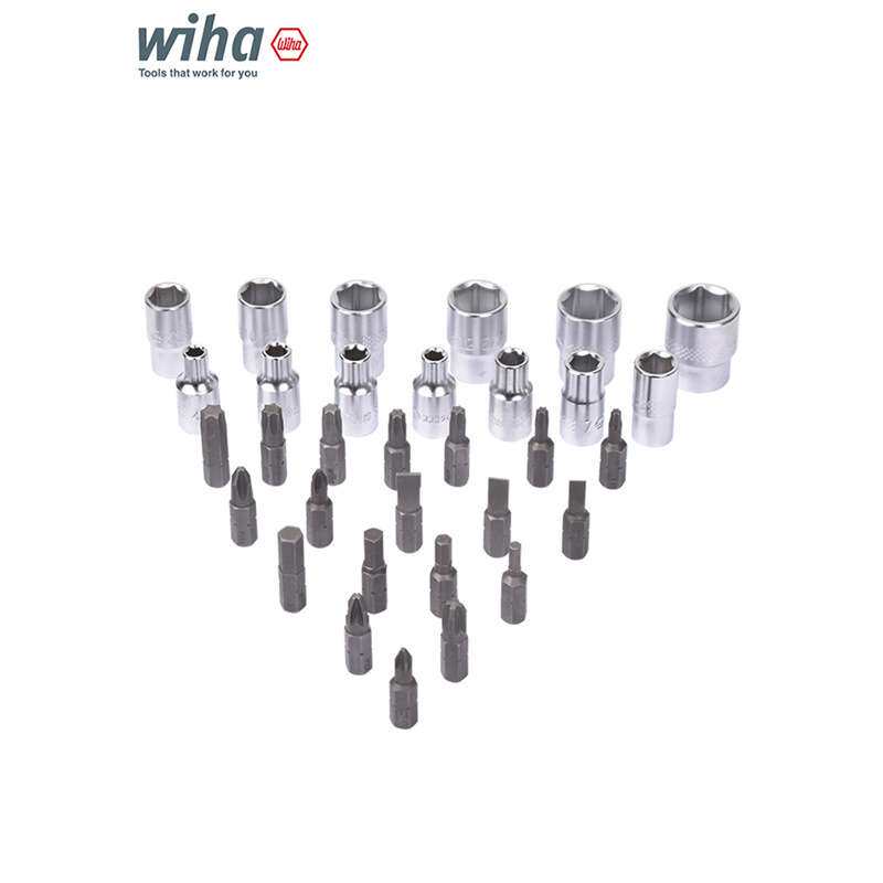德国wiha威汉棘轮套筒扳手套装40件1/4小飞汽修多功能工具组合