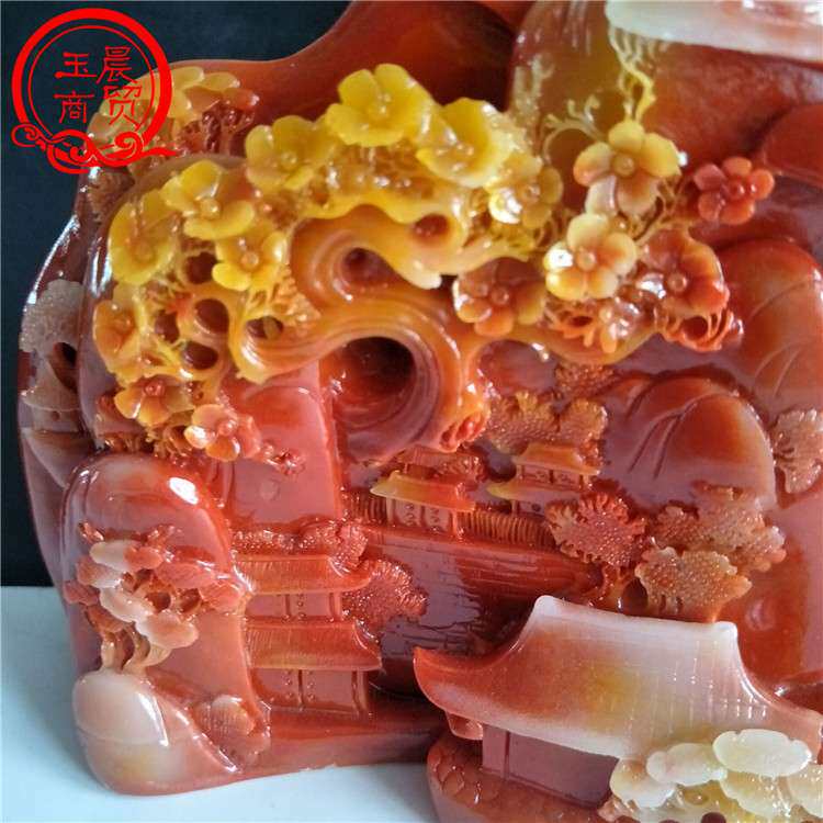 厂家 树脂仿寿山石工艺品鹤农二仙摆件