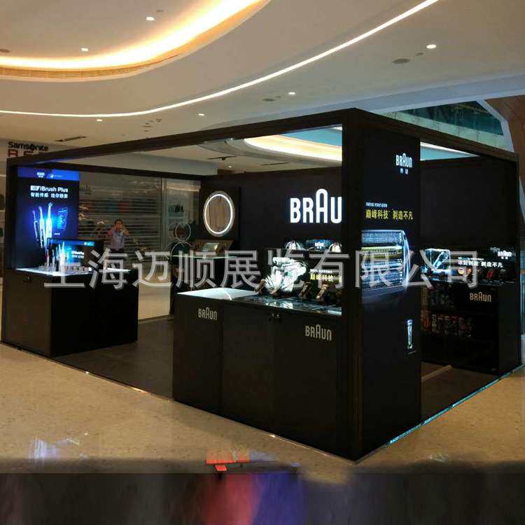 会展中心特装展位加工制作量身出图设计商场快闪店重复使用促销台