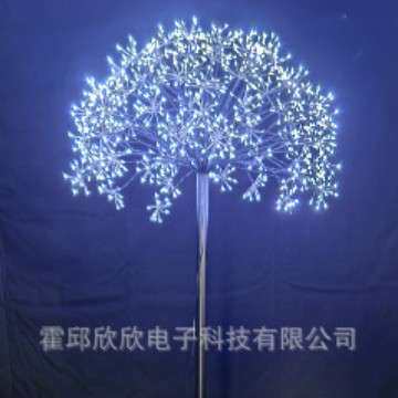 led发光圆形树灯花园庭院景观氛围地插式装饰灯节日户外太阳能