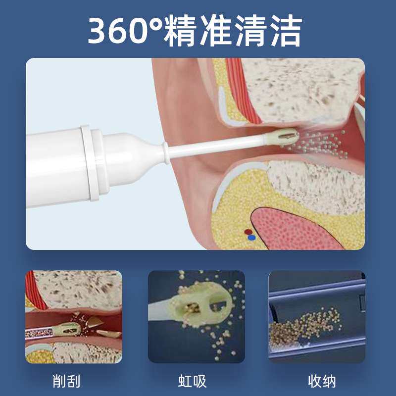 动旋转式洁耳器螺旋式电挖耳勺掏耳采耳神器吸纳耳屎耳垢洁耳器