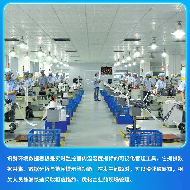 讯鹏工业环境监控显示屏温湿度压差露点实时监控看板可选择方案