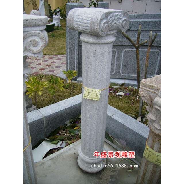 厂家别墅圆形罗马柱　室内外装饰石柱　大理石圆柱石雕罗马