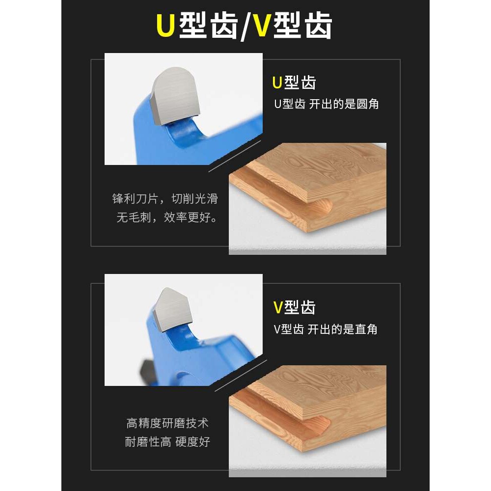 铝塑板折边v型开槽机锯片90度木工挖槽切割片圆底直角成型片