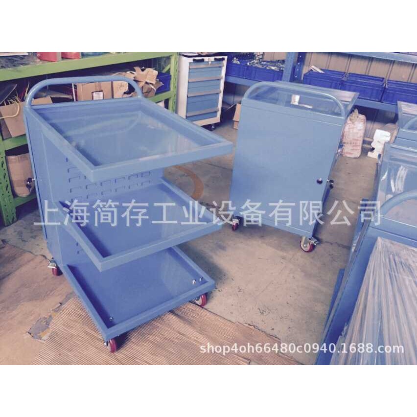 供应上海移动型组合工具车 维修作业车 壁橱式推车 百叶挂板推车