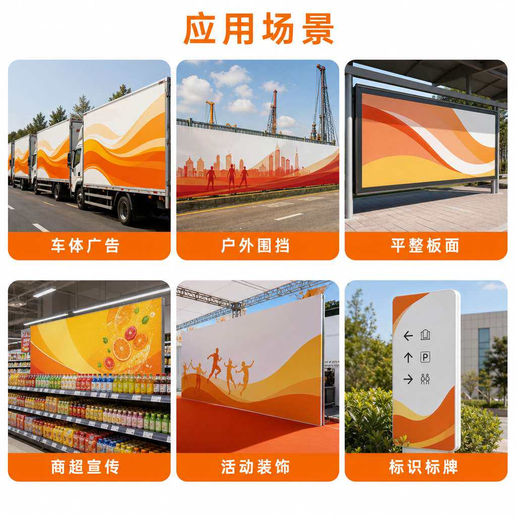 千树-中厚白胶车身贴户外汽车贴纸广告牌喷绘写真防水广告材料