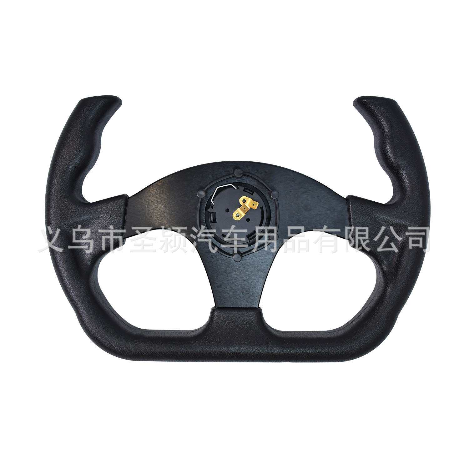跨境汽车漂移D型方向盘外贸X新款改装运动赛车方向盘通用PU13寸