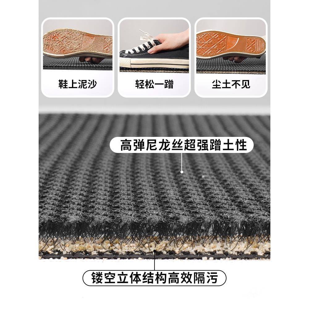 入户门地垫家用门垫蹭别墅进门大门口耐脏防滑垫子土地毯弹力脚垫