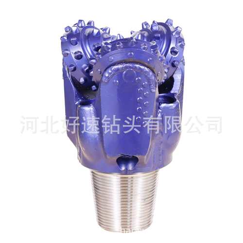 三牙轮镶齿194mm钻头iadc537，石油水井7 5/8英寸三牙轮钻头