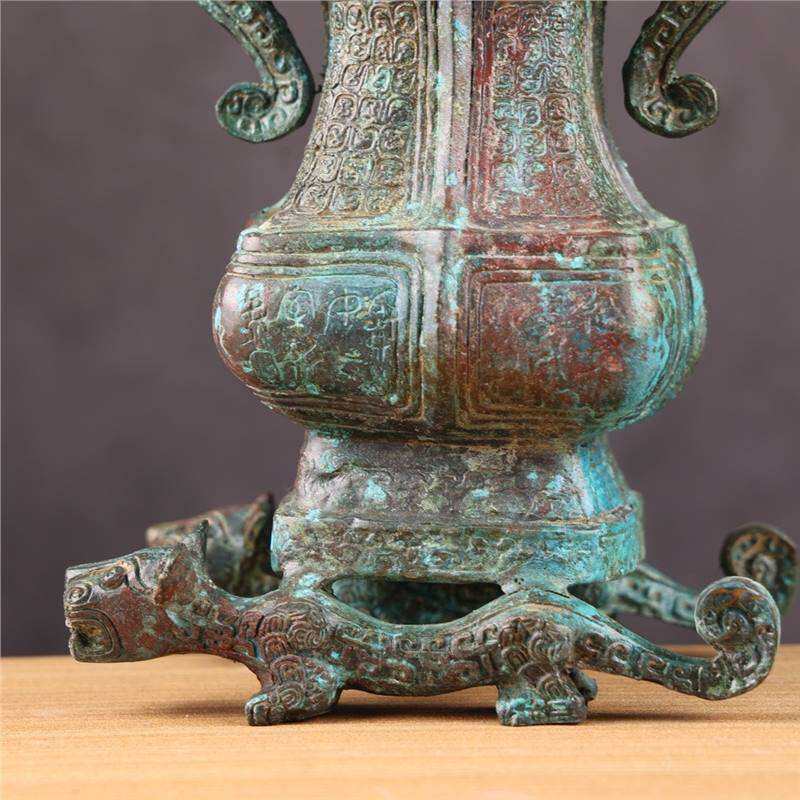 青铜器容酒器盛酒器酒壶酒尊春秋龙耳方壶河南省博物院藏铜祥德制