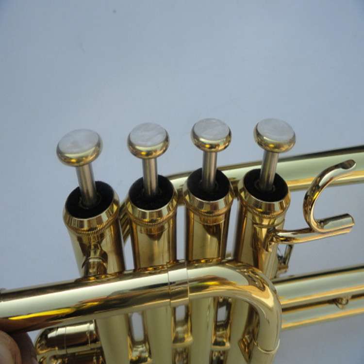 西洋吹奏 巴哈型4键小漆金小号乐器厂家 铜管小号
