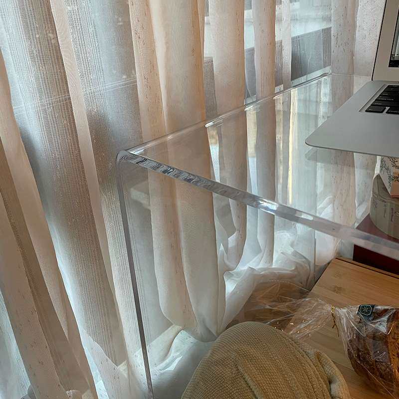 透明亚克力飘窗台桌子榻榻米床上矮桌网红家用简约茶桌边角炕茶几
