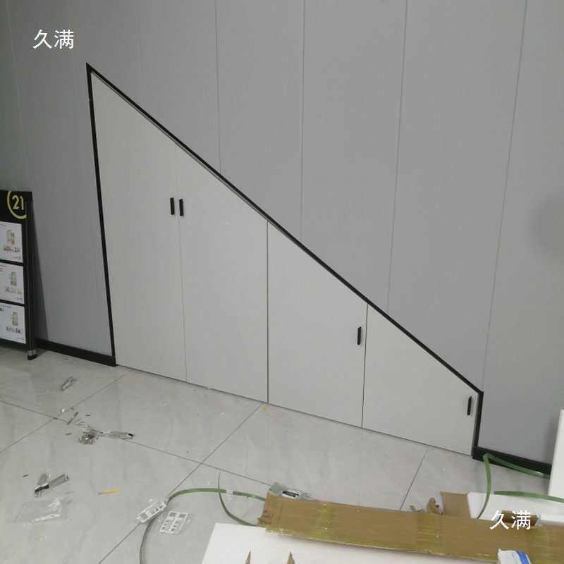楼梯下储物柜三角定、制斜角收纳抽拉式阁楼柜门抽屉式定、制loft