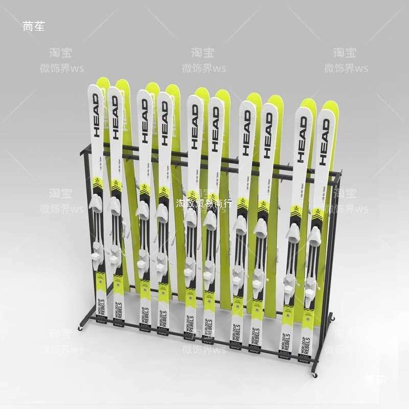 滑雪板主题家庭收纳架子免打孔滑板陆地冲浪板ef雪具展示架雪板架
