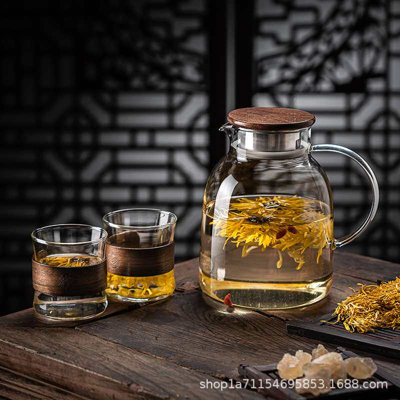 玻璃泡茶壶家用耐高温冷水壶花茶养生茶壶电陶炉专用煮茶茶具套装