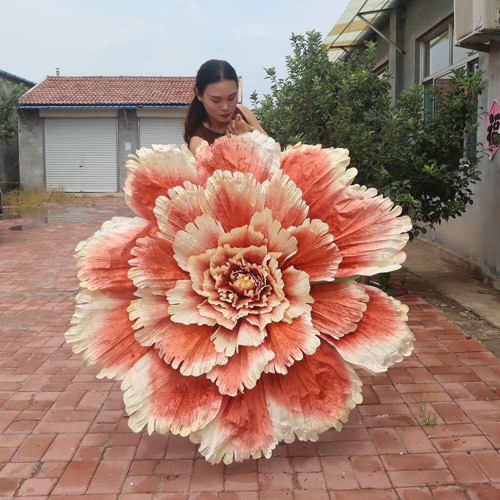 1米-1.5米巨型绒布牡丹大型花篮插花婚庆装饰舞台背景布置假花卉