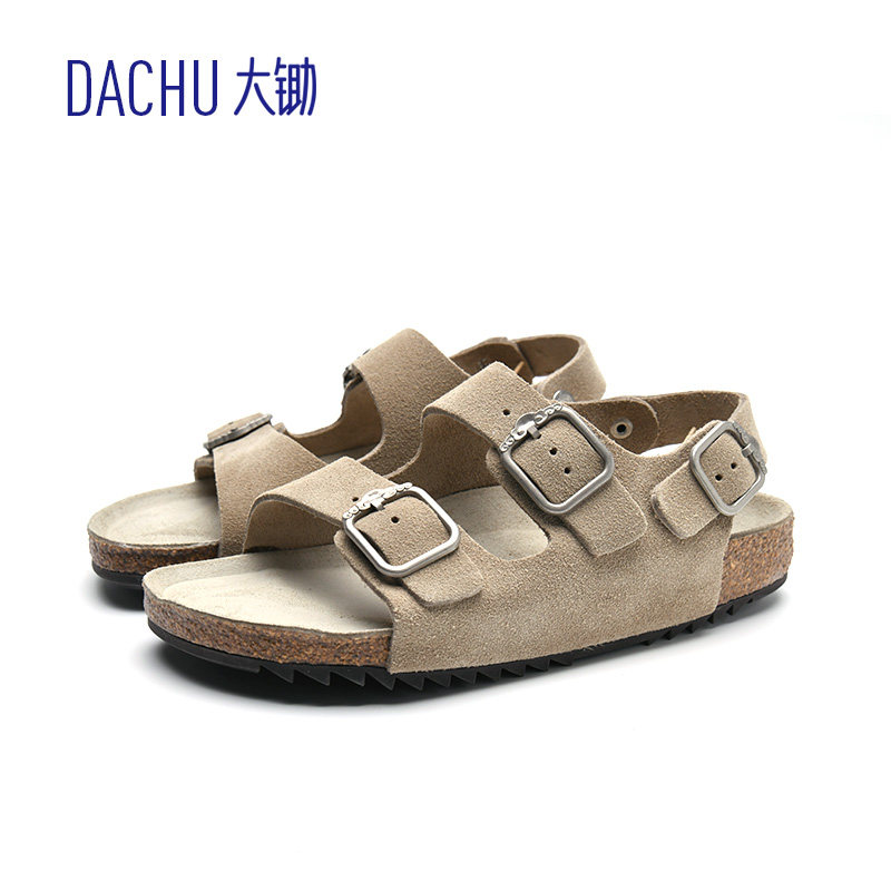 大锄DACHU勃肯鞋真软木防水凉拖鞋舒适防滑橡胶底夏季百搭博肯鞋
