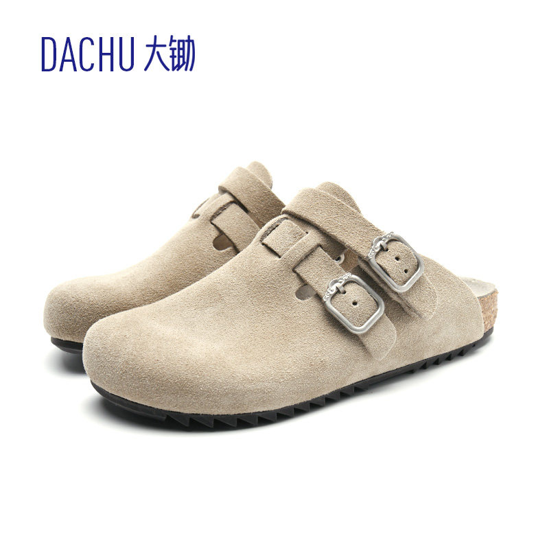 【防水】大锄DACHU勃肯鞋真软木防滑包头拖一脚蹬懒人鞋Kay博肯鞋