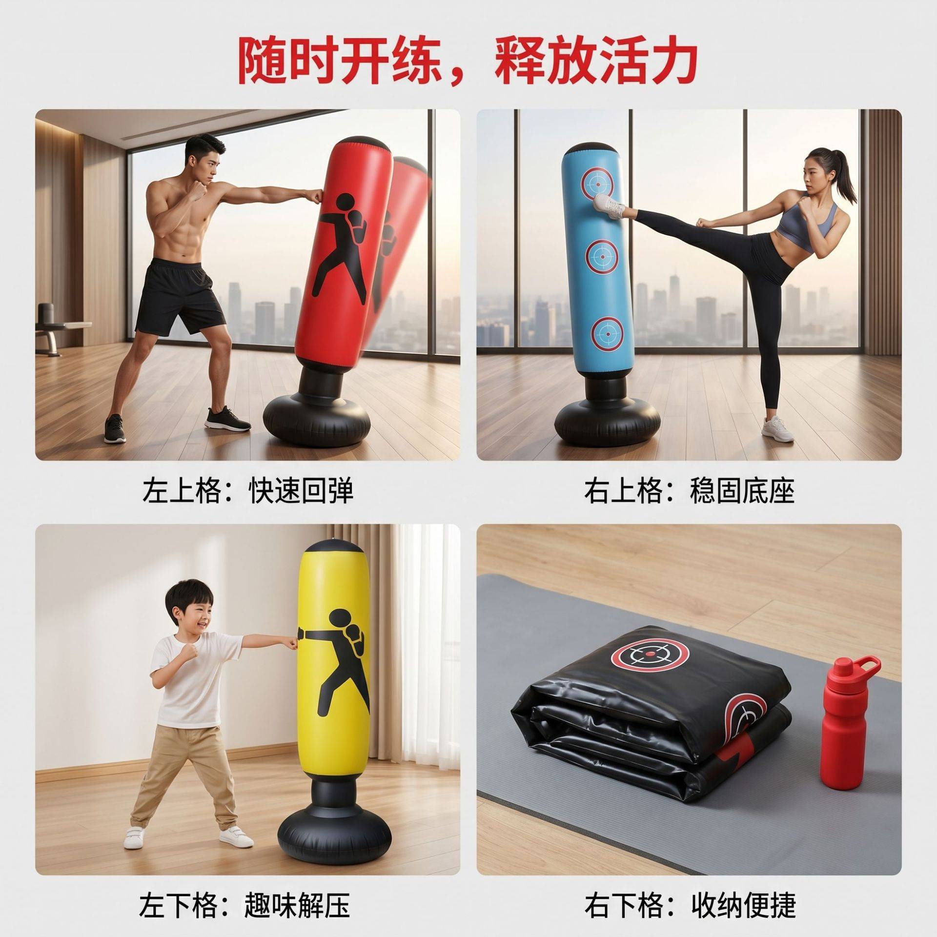 跨境儿童加厚不倒翁宣泄沙袋