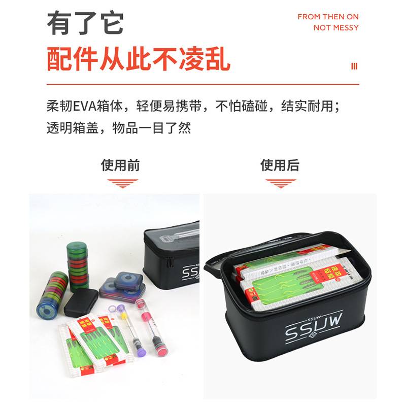 钓箱配件盒钓鱼小药工具箱加厚路