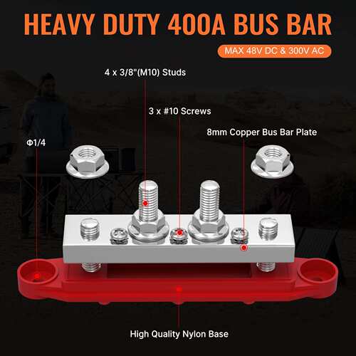 BB400-T4M10S3 400A汽车汇流排7位大电流BusBar紫铜汇流排