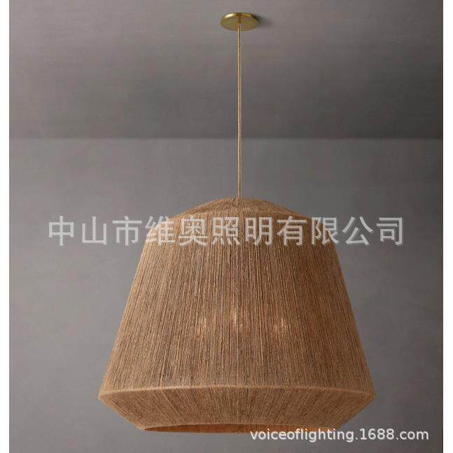 欧美认证布艺藤条吊灯圆形椰圆形长方形尺寸形状欢迎来图来样到厂