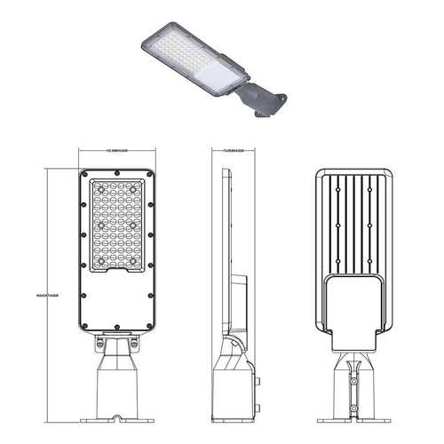 新款压铸路灯50W100W150W200W户外防水路灯市政工程路灯可调角度