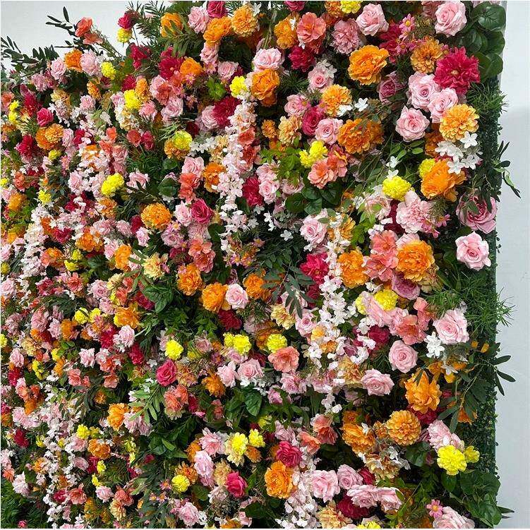 仿真布底花墙 仿真花仿真植物花墙 来图制作网红拍照打卡背景花墙