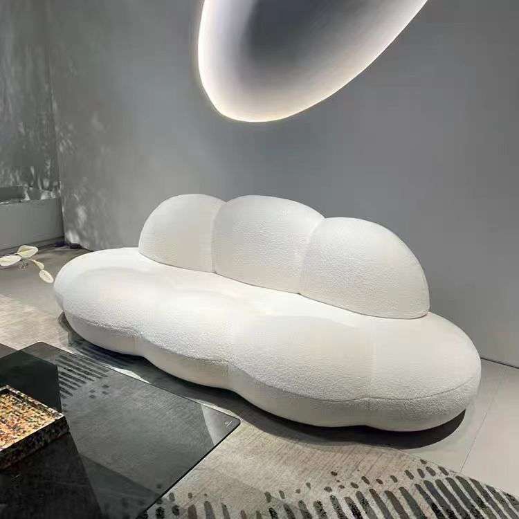 小户型客厅布艺沙发设计师沙发现代简约异形服装店云朵沙发