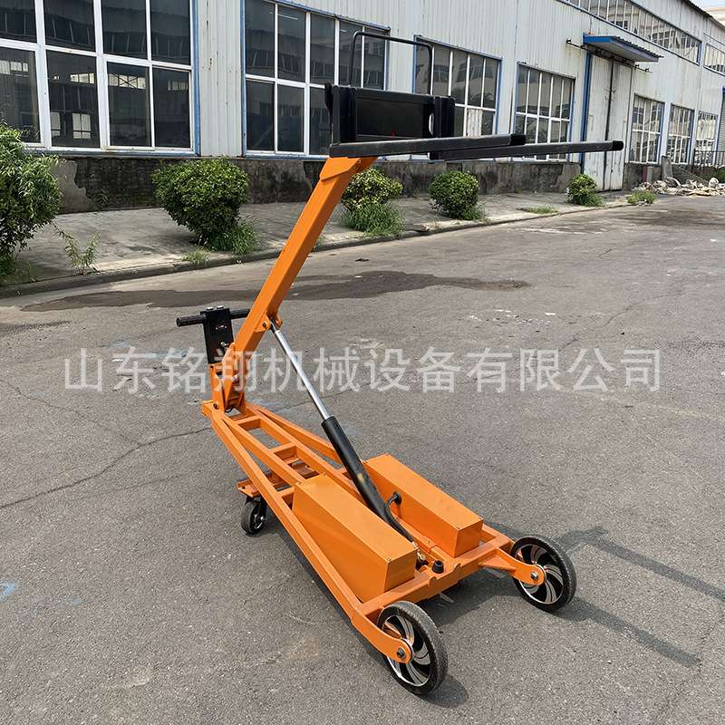 货车微型堆垛机多功能液压升降装卸货物折叠举升机 便携式小叉车