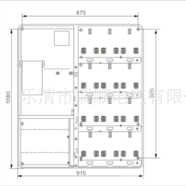 自产自销塑料透明电表箱单相12户插卡式户外PC智能防窃带主控表箱