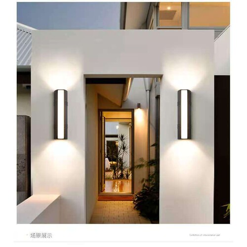 led壁灯庭院室外过道走廊楼梯别墅花园外墙柱子双头三面发光门柱