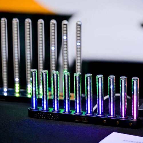 LED频谱灯拾音拟辉光频谱氛围灯声控音乐频谱电竞房桌面节奏灯