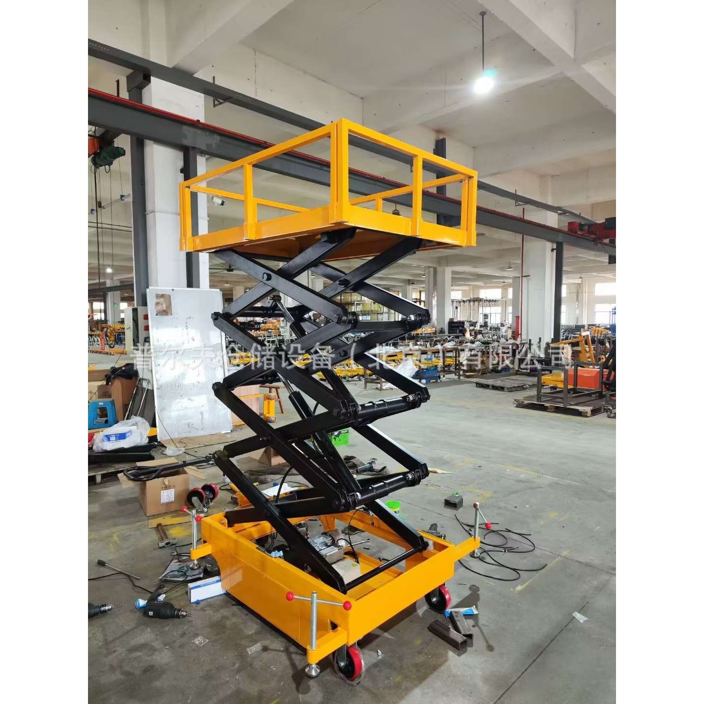 电动液压平台车移动剪叉式小型升降机工作台手推车电动平板升降车