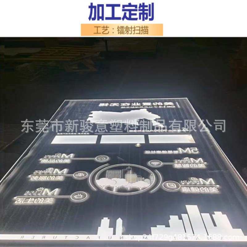 亚克力导光板加工 led背光源发光板白色大尺寸七彩背光 厂家直销图片