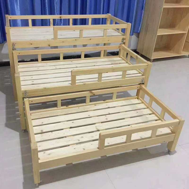 幼儿园午睡推拉床小学生午托单人床儿童多层午休床专用实木上下床