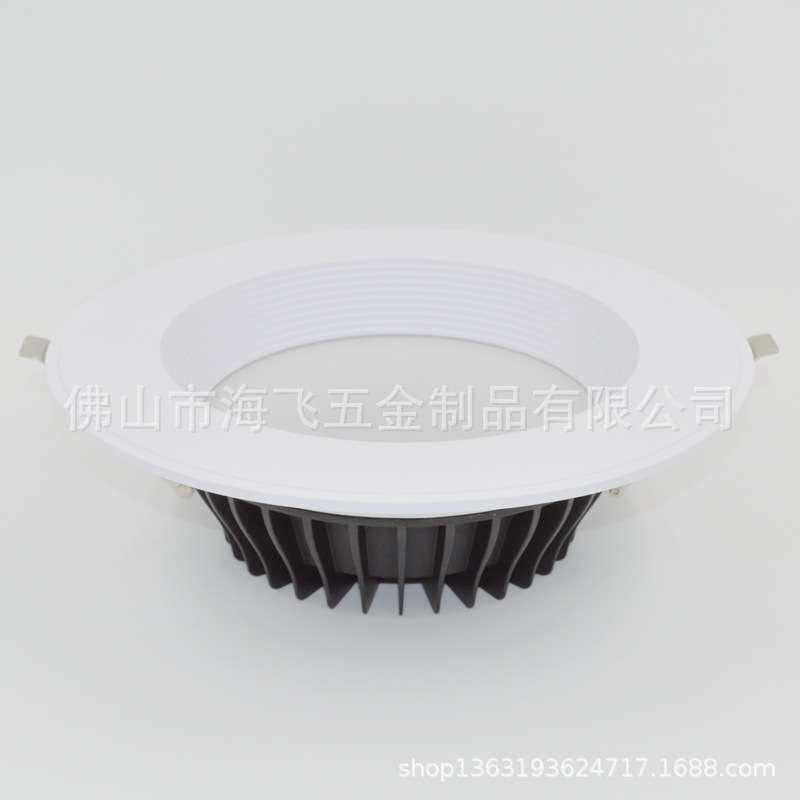 LED筒灯套件厂家10寸COB贴片深防眩外壳十寸面径280开孔1195-260