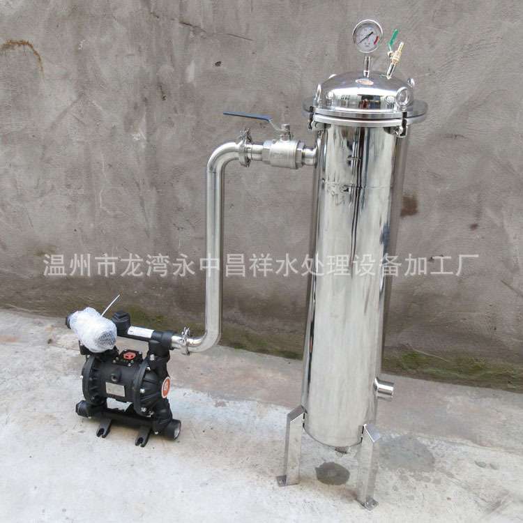 温州厂家直供油漆涂料彩漆胶水过滤机组不锈钢2号袋式过滤机组