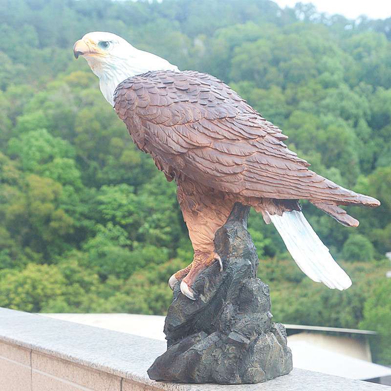 跨境货源老鹰摆件鸟类模型花园庭院阳台装饰品树脂工艺品现货