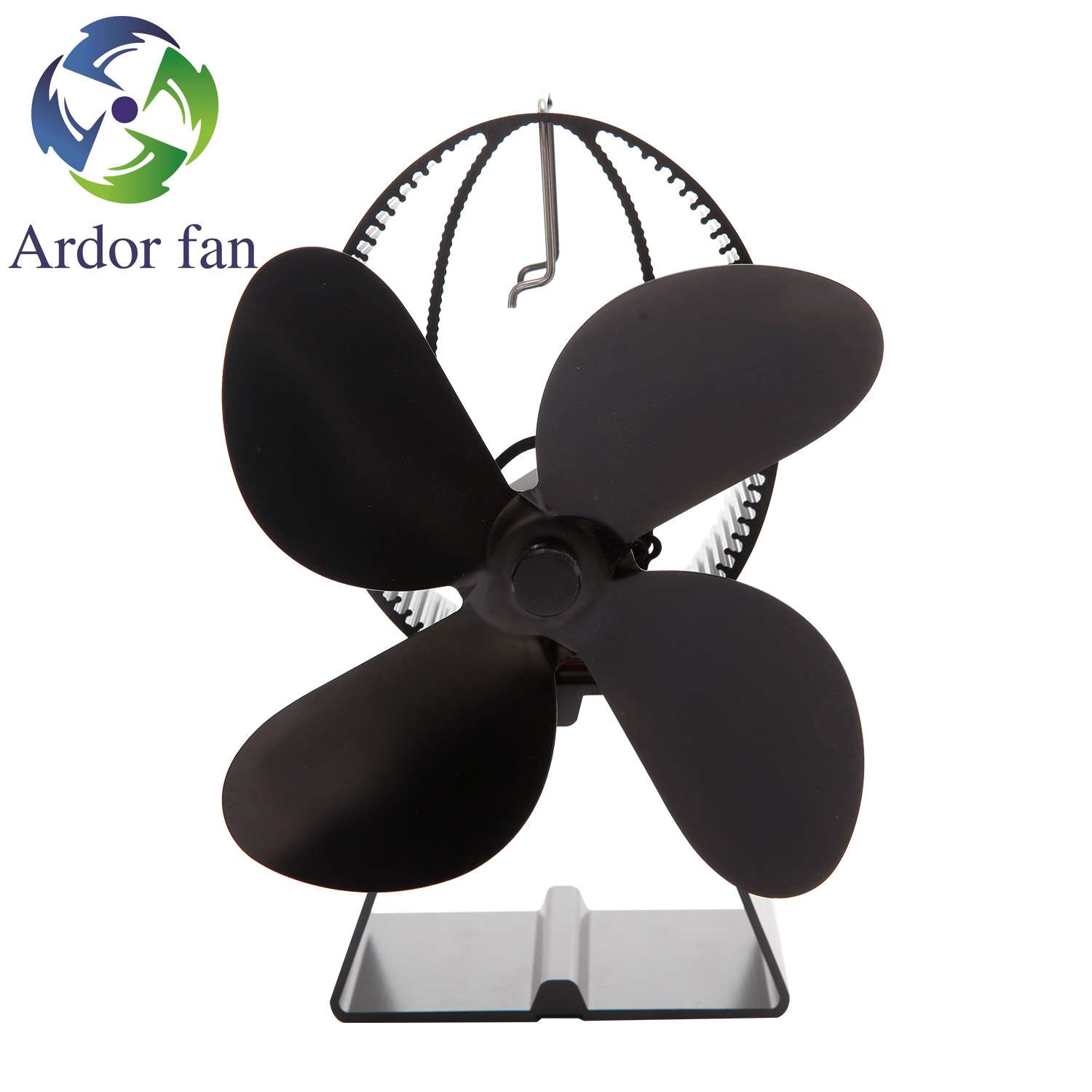 ardorfan亚马逊外贸壁炉热动力四页风扇木壁炉风扇厂家