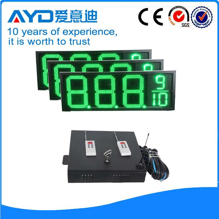 油价显示牌 led数字18寸双面绿色8.889加油站灯箱厂商