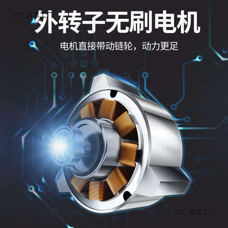 优动大功率充电式锂电电锯伐木家用电链锯木工户外无线砍树伐木锯